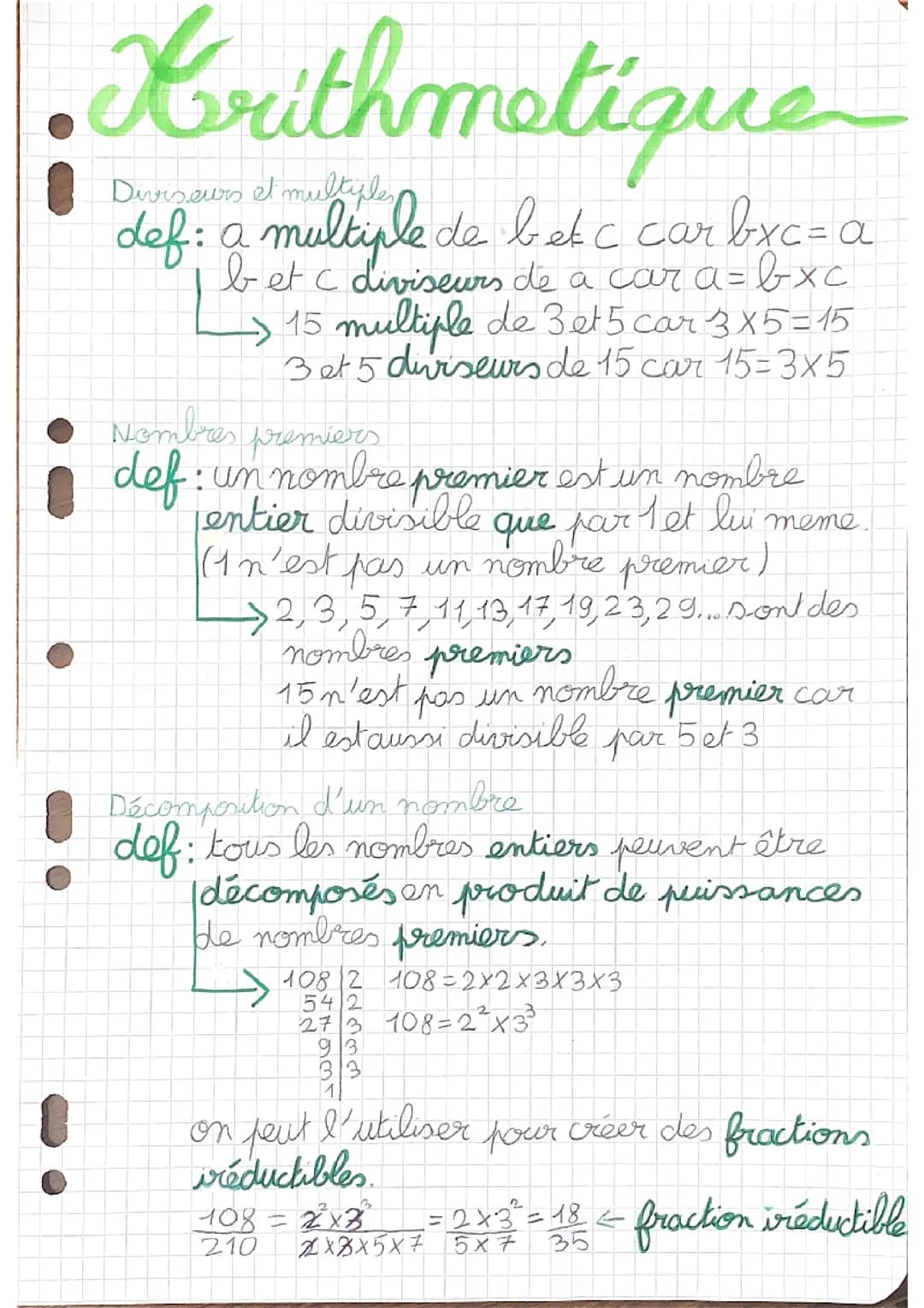 Arithmétique 