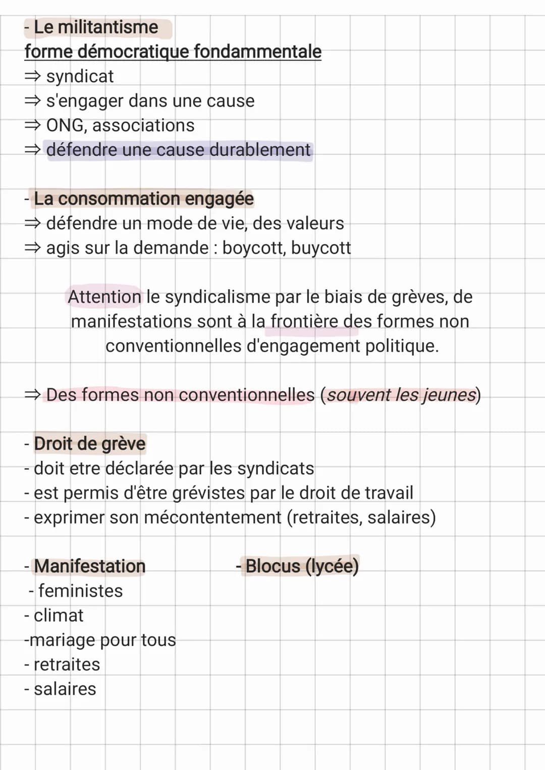 Comment expliquer l'engagement politique dans les sociétés
démocratiques
⇒ engagement politique : désigne l'ensemble des formes.
d'activités