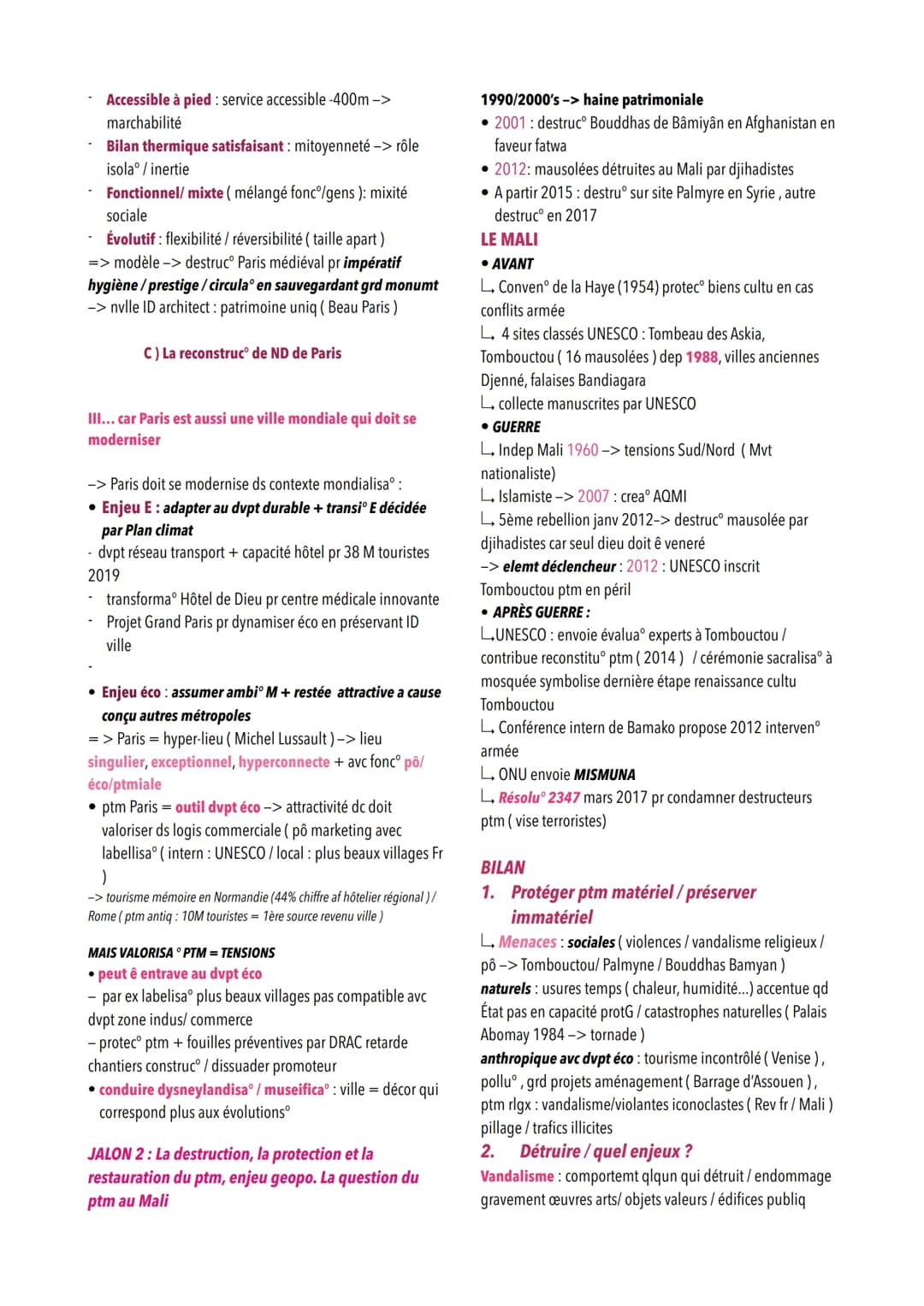 THEME 4: IDENTIFIER, PROTEGER ET VALORISER LE
PATRIMOINE : ENJEUX GEOPOLITIQUES
introduction :
• enjeux géopolitique: attractivité/ rayonnem