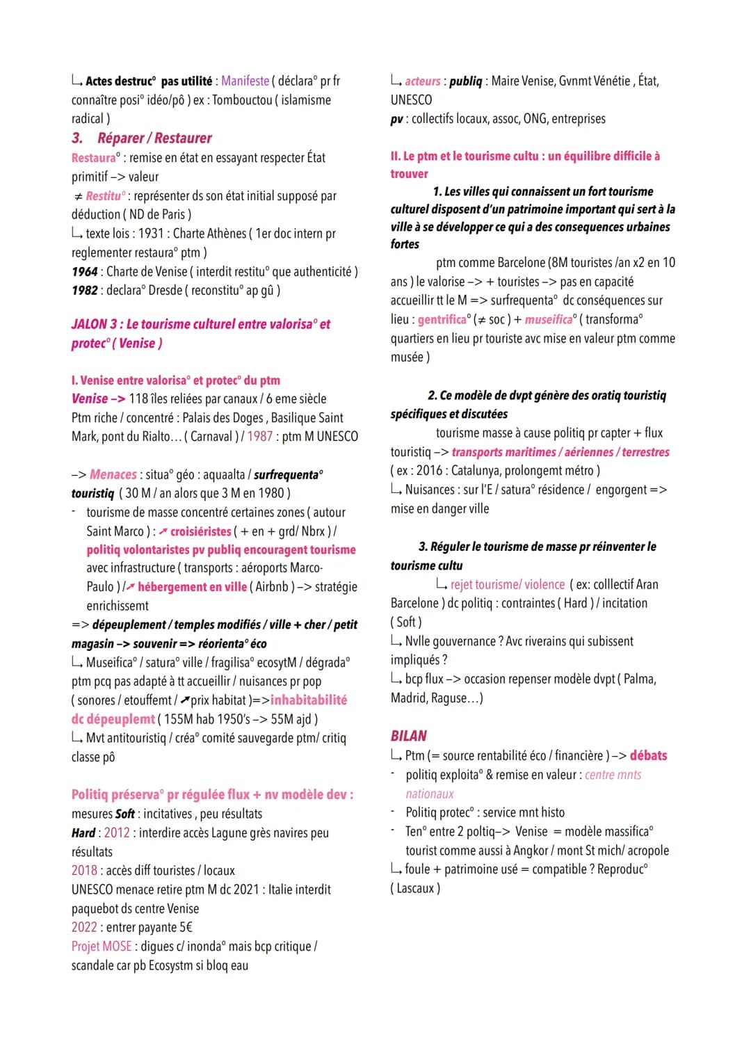 THEME 4: IDENTIFIER, PROTEGER ET VALORISER LE
PATRIMOINE : ENJEUX GEOPOLITIQUES
introduction :
• enjeux géopolitique: attractivité/ rayonnem