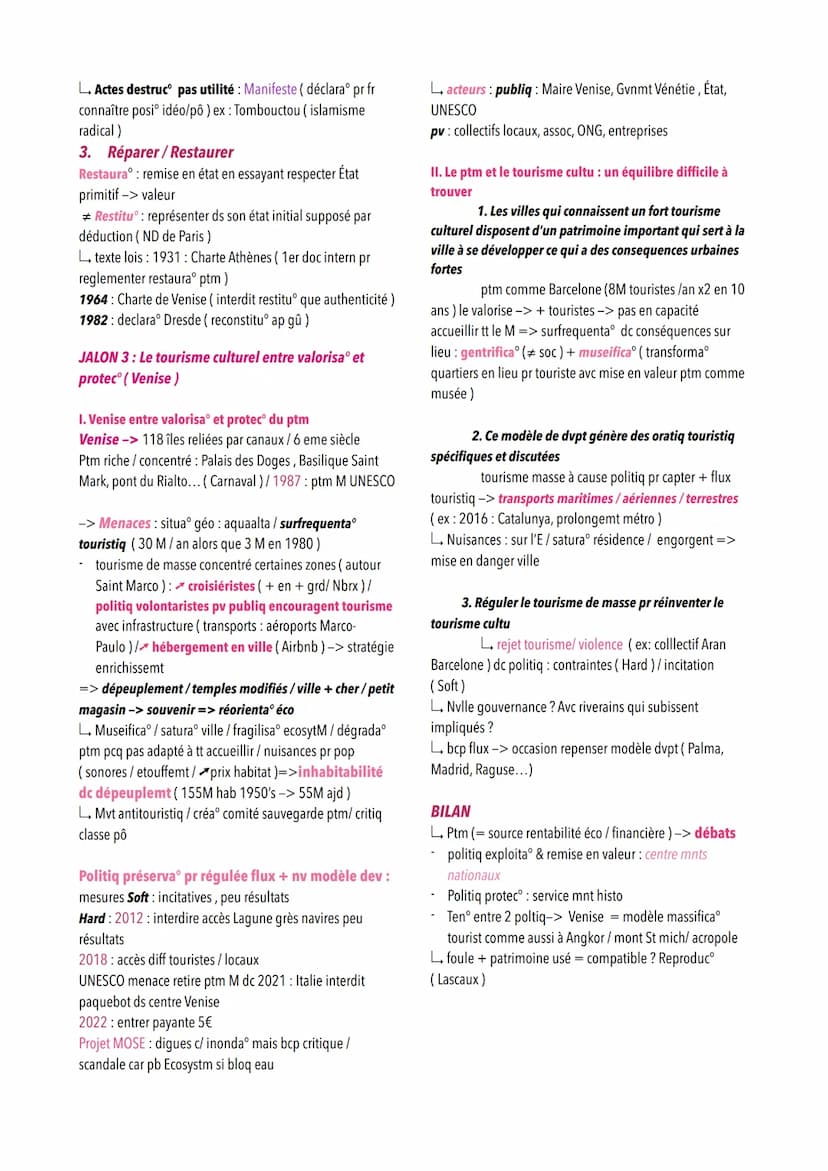 THEME 4: IDENTIFIER, PROTEGER ET VALORISER LE
PATRIMOINE : ENJEUX GEOPOLITIQUES
introduction :
• enjeux géopolitique: attractivité/ rayonnem