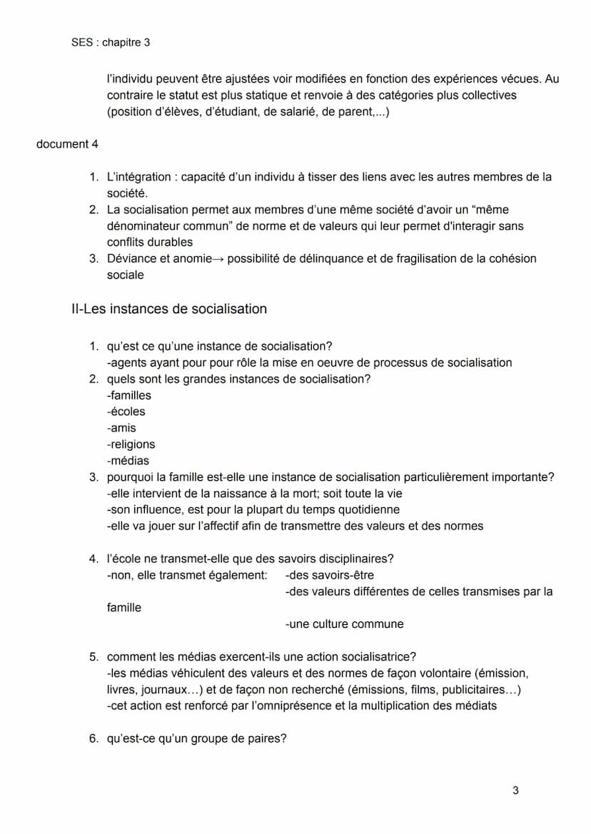 SES: chapitre 3
chapitre 3 comment devenons nous des acteurs sociaux
1- le processus de socialisation
2. Combien de temps dure le processus 