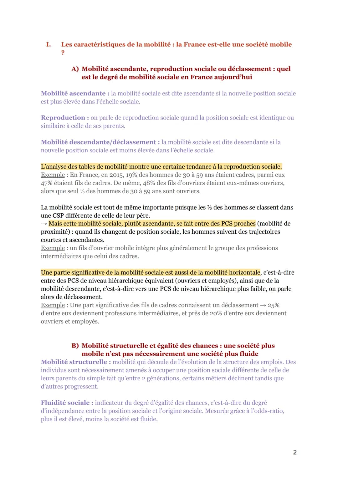 QUELS SONT LES CARACTÉRISTIQUES CONTEMPORAINES ET LES
FACTEURS DE LA MOBILITÉ SOCIALE?
Introduction: Mobilité, de quoi parle-t-on ?
Imane, d