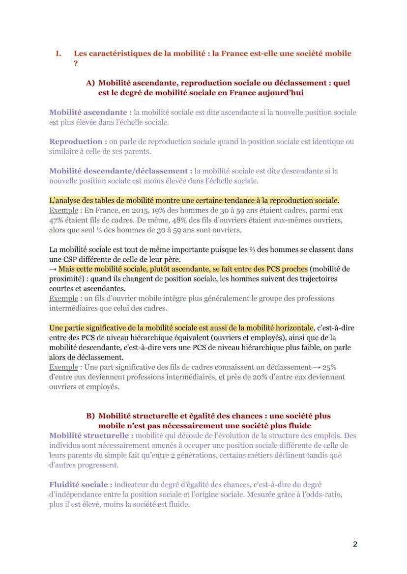 QUELS SONT LES CARACTÉRISTIQUES CONTEMPORAINES ET LES
FACTEURS DE LA MOBILITÉ SOCIALE?
Introduction: Mobilité, de quoi parle-t-on ?
Imane, d