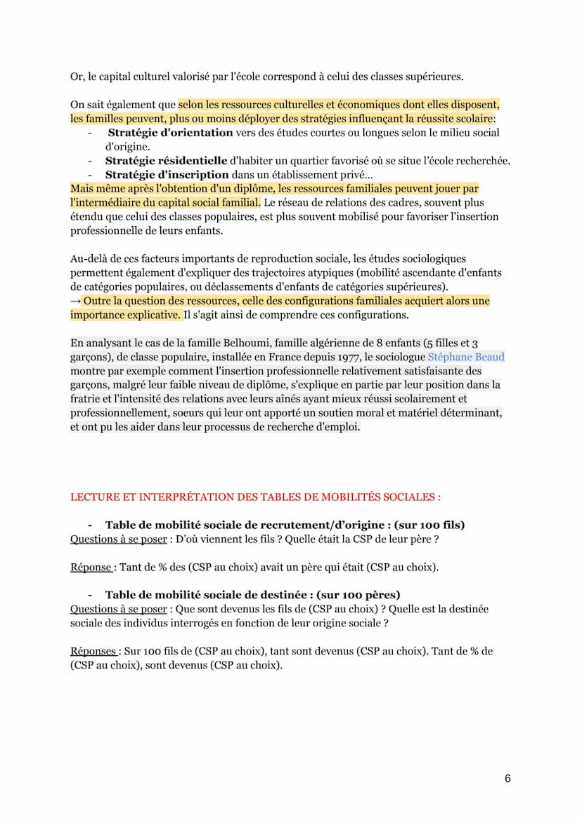 QUELS SONT LES CARACTÉRISTIQUES CONTEMPORAINES ET LES
FACTEURS DE LA MOBILITÉ SOCIALE?
Introduction: Mobilité, de quoi parle-t-on ?
Imane, d