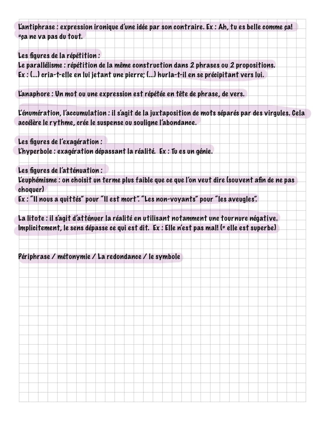 LES FIGURES (OU PROCÉDER) DE STYLE
Une figure de style, c'est une façon pour l'auteur d'exprimer une idée ou un sentiment grâce à une
façon 