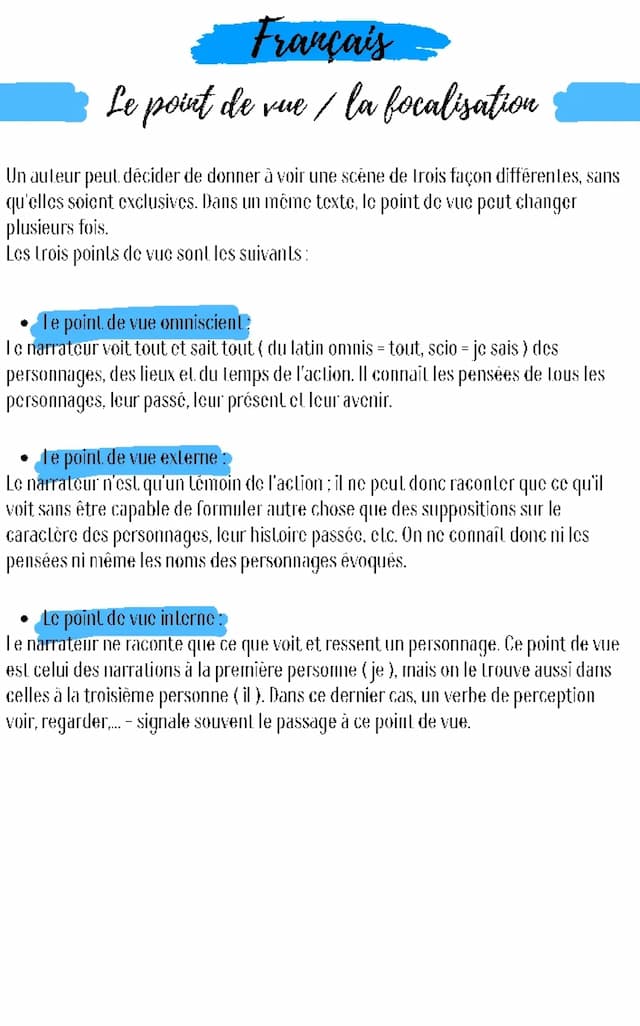 Know Le point de vue / la focalisation thumbnail