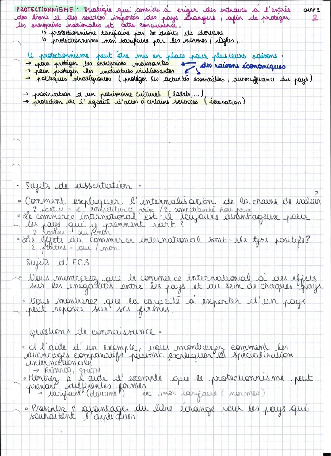 снар 2 Л.
CHAPITRE2 QUELS SONT LES FONDEMENTS DU
:
COMMERCE INTERNATIONAL ET L'INTERNATION-
ALISATION DE LA PRODUCTION ?
→QUELS SONT LES DET