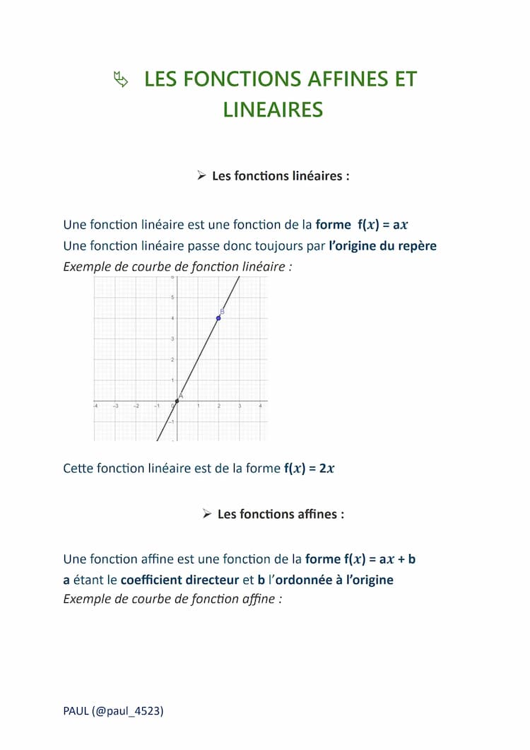 Know Fonctions affines et linéaires thumbnail
