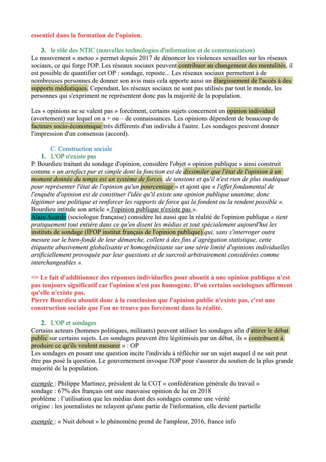 Cours SES <<Comment se forme et s'exprime l'opinion publique >>
I. émergence de l'opinion publique
A. construction historique du concept
1. 