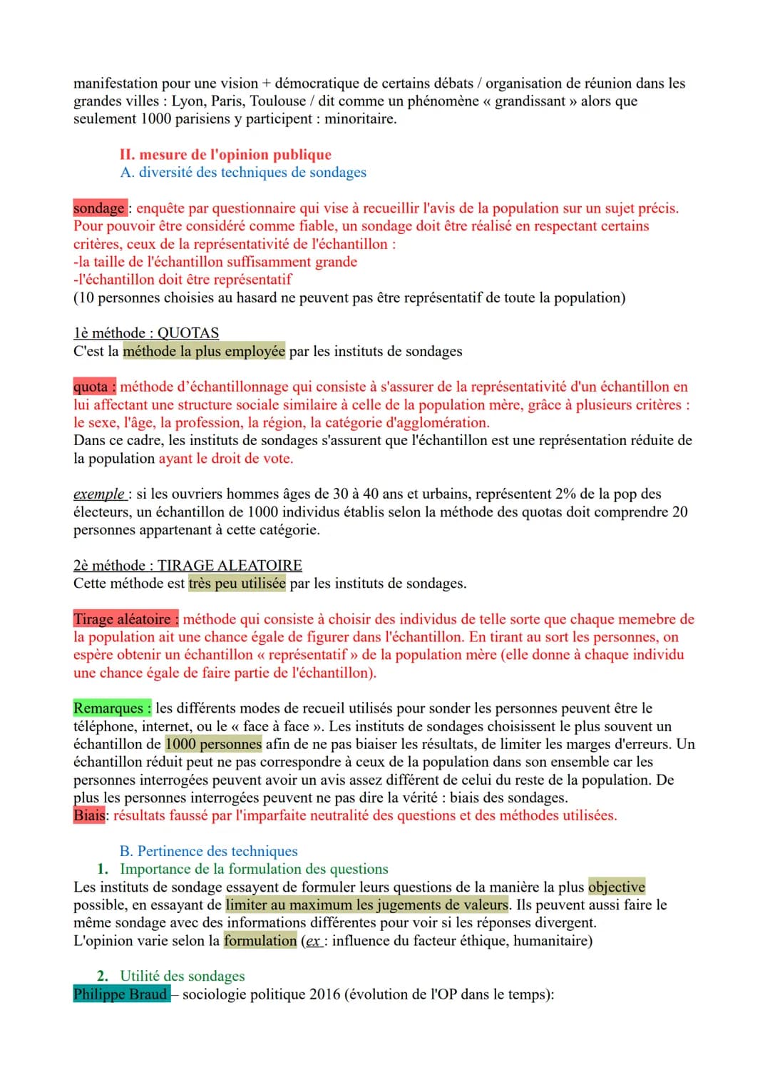 Cours SES <<Comment se forme et s'exprime l'opinion publique >>
I. émergence de l'opinion publique
A. construction historique du concept
1. 