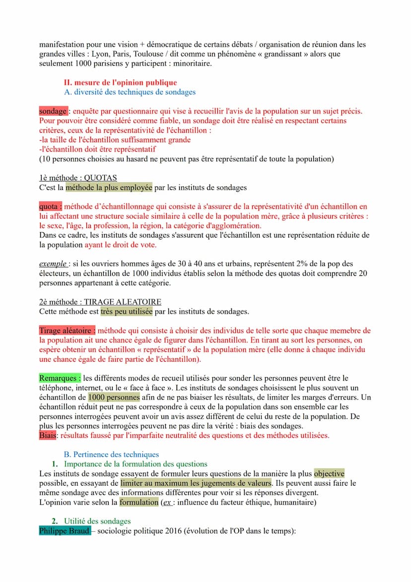 Cours SES <<Comment se forme et s'exprime l'opinion publique >>
I. émergence de l'opinion publique
A. construction historique du concept
1. 