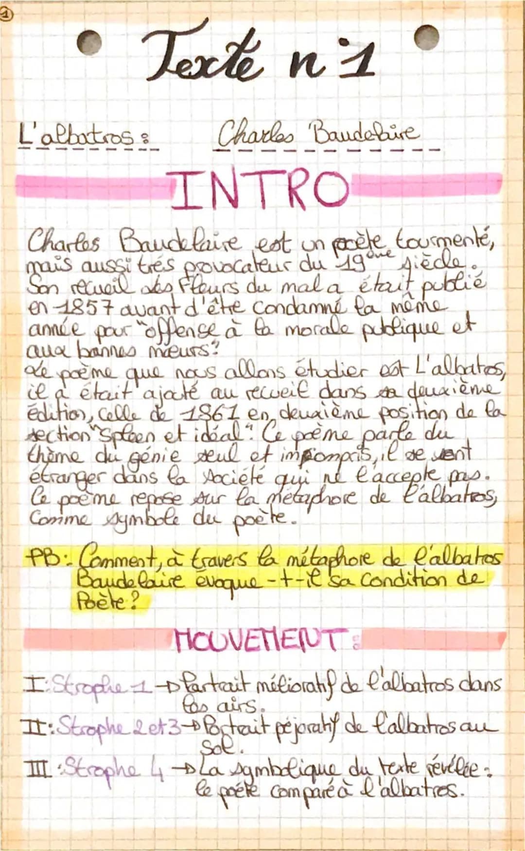 L'Albatros de Baudelaire : Analyse Linéaire, Résumé et Figures de Style