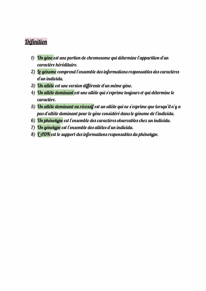 Chapitre 2: Organisation de l'information génétique et diversité des individus
Intro: L'ADN, constituant les chromosomes, est le support des