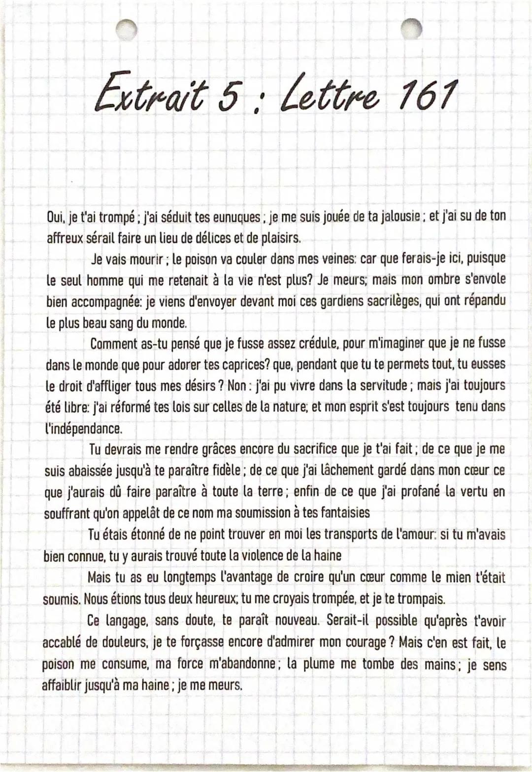 Lettres persanes lettre 161 : analyse, commentaire et résumé simple