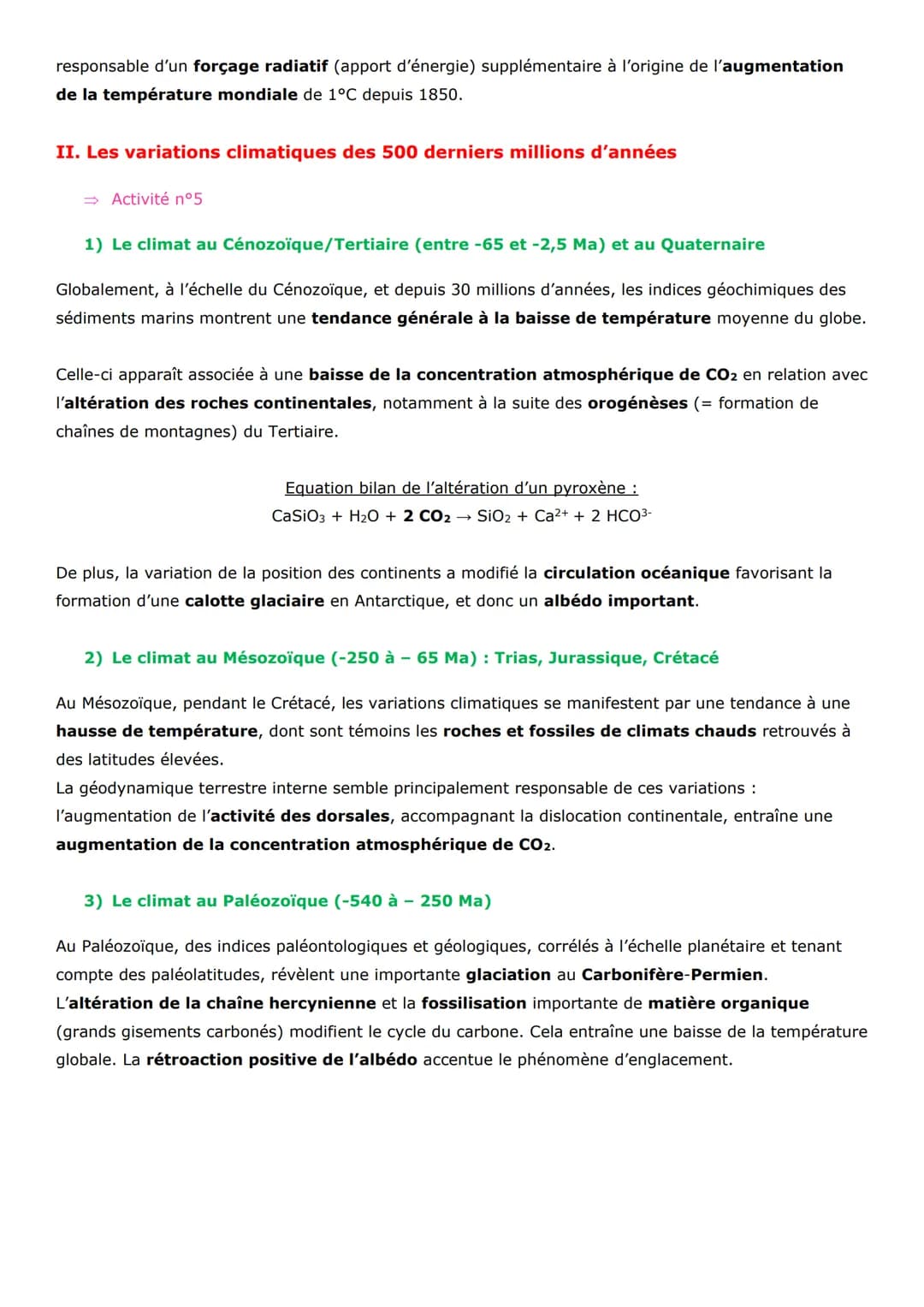 Thème 2 - Enjeux planétaires contemporains
Chapitre 12 : Reconstituer et comprendre
les variations climatiques passées
Le changement climati