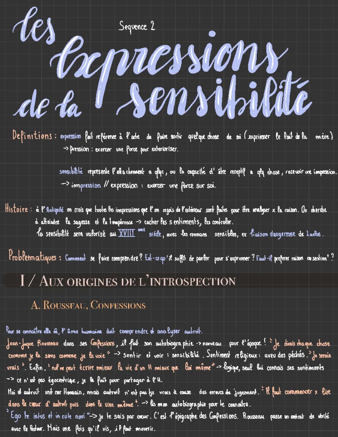 Sujet HLP : Les expressions de la sensibilité - Corrigé, PDF et Philosophie