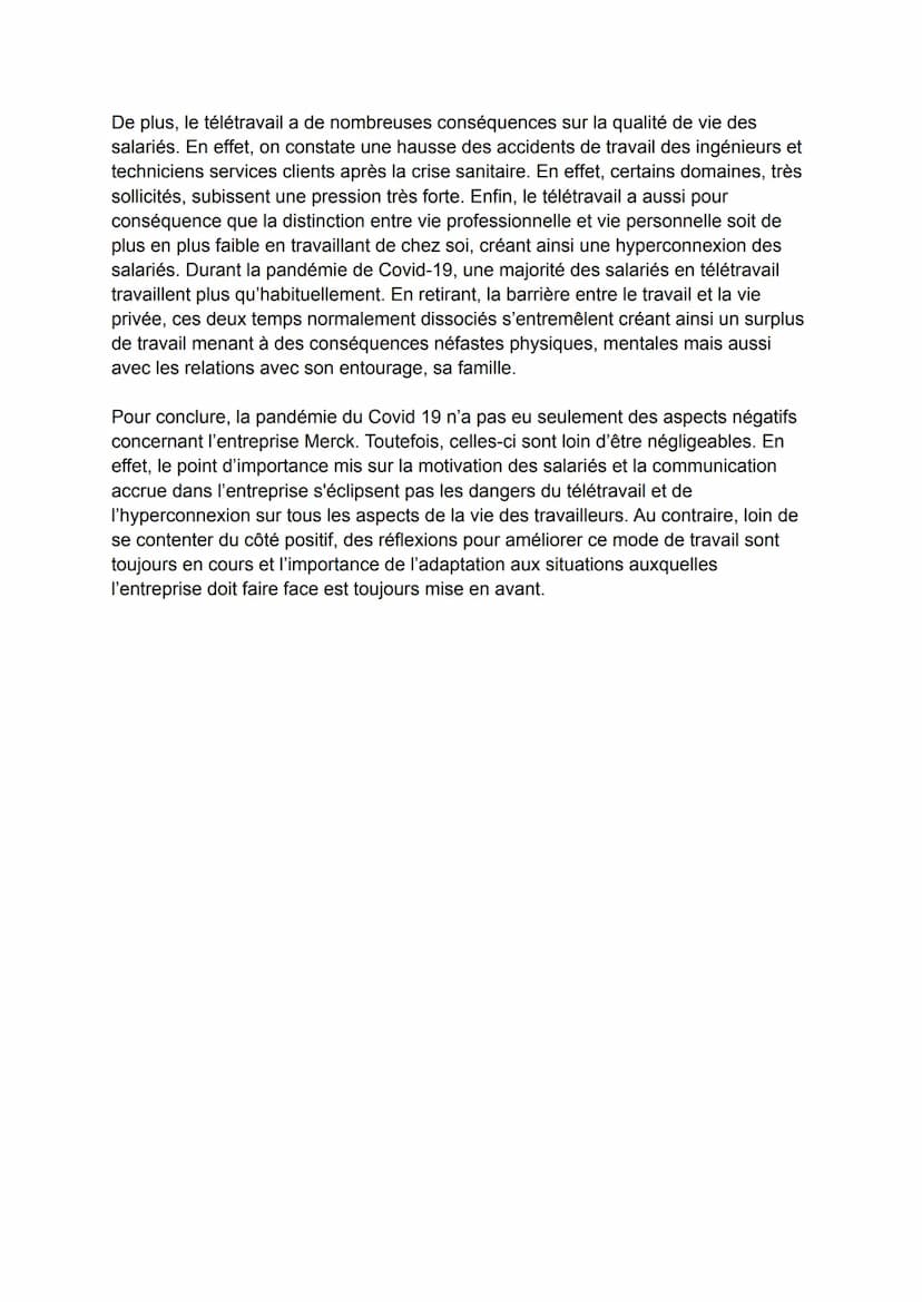 Grand Oral: Comment la crise sanitaire impacte-t-elle la Qualité de Vie au Travail
chez Merck ?
Merck est une entreprise dans le domaine de 