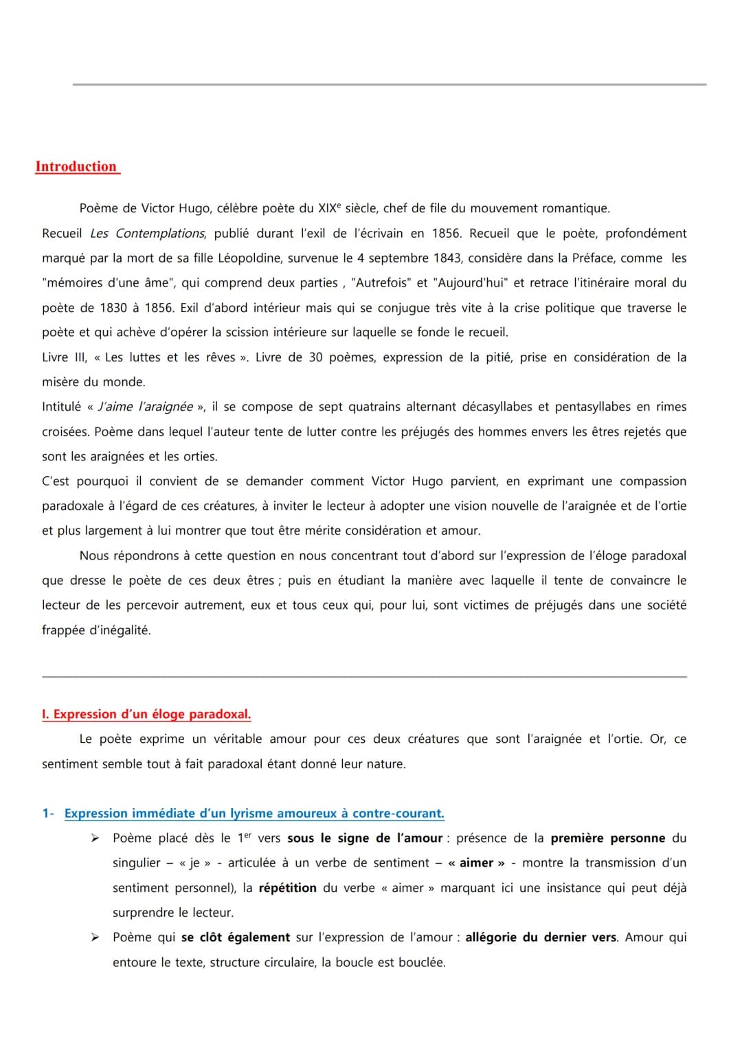 1
2
3
4
5
6
7
8
9
10
11
12
13
14
15
16
17
18
20
21
22
23
24
25
26
27
28
CORRIGE DU COMMENTAIRE COMPOSE.
Texte A - Victor Hugo (1802-1885), «