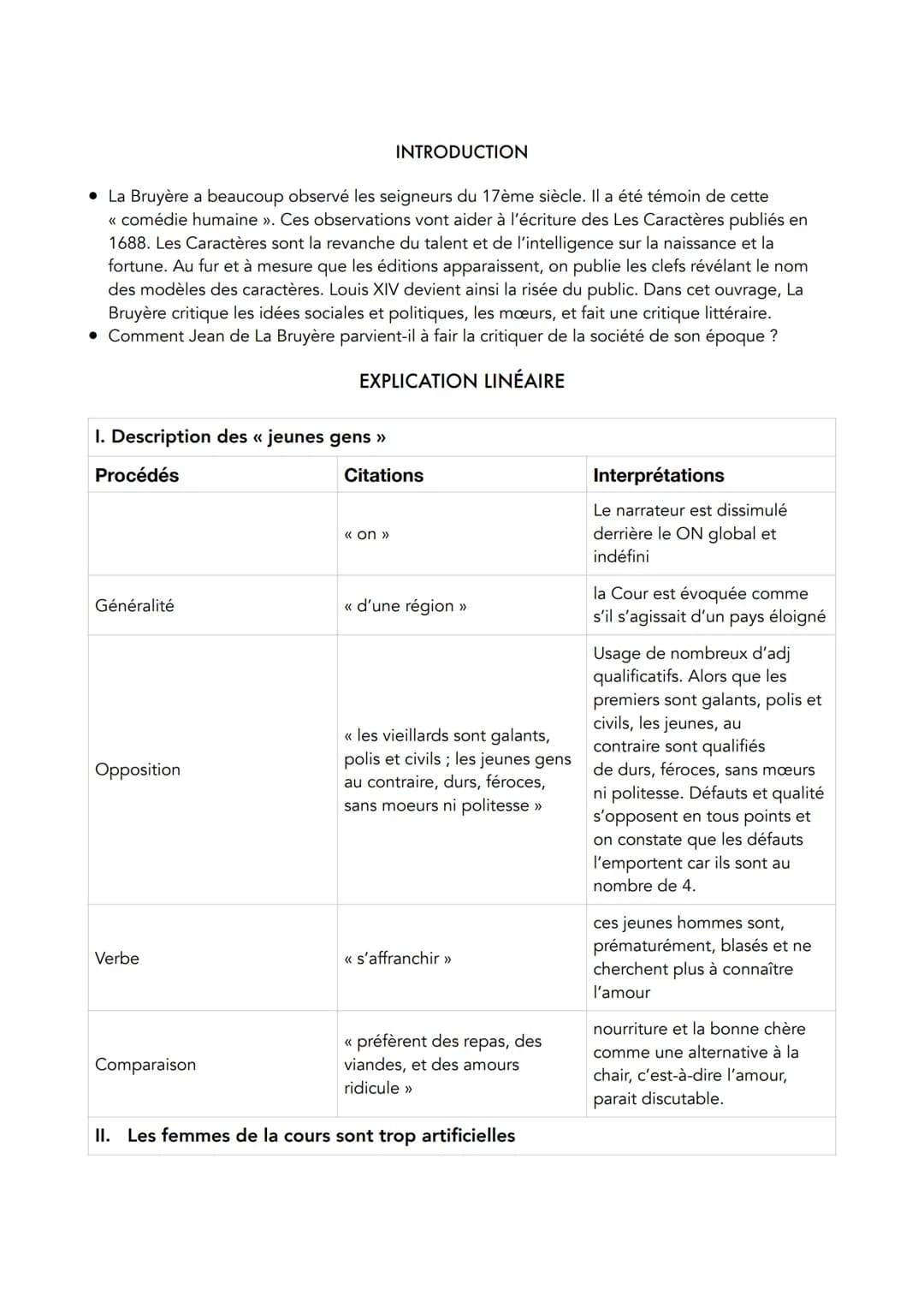 • La Bruyère a beaucoup observé les seigneurs du 17ème siècle. Il a été témoin de cette
<< comédie humaine ». Ces observations vont aider à 