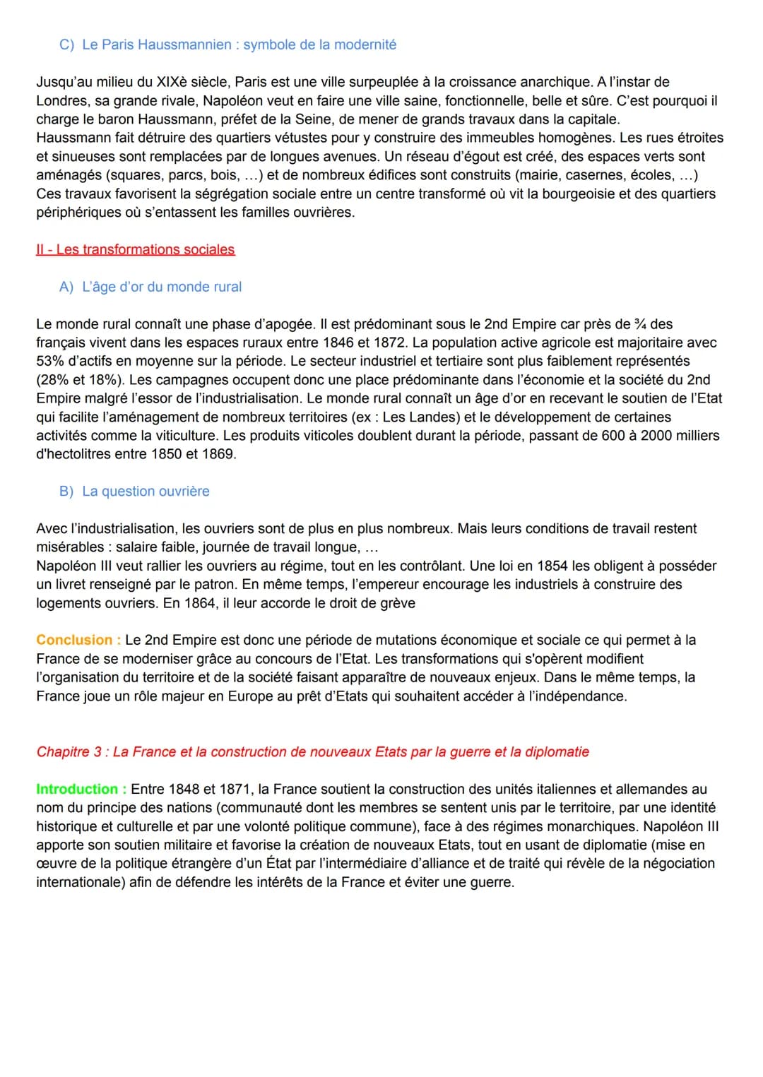 Thème 2 : La France dans l'Europe des nationalités : politiques et sociétés (1848-1871)
Chapitre 1: La lle République et le 2nd Empire, l'en