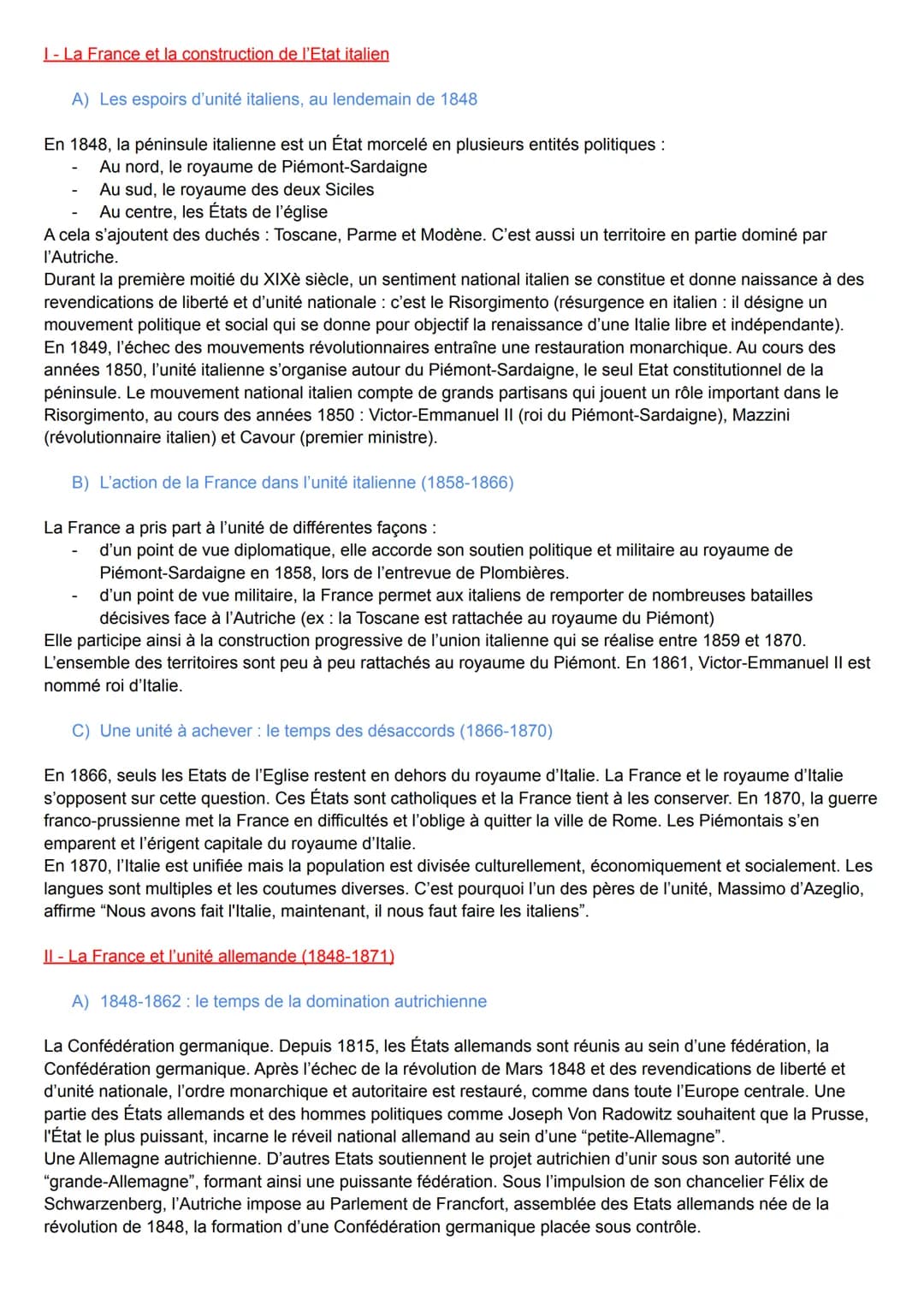 Thème 2 : La France dans l'Europe des nationalités : politiques et sociétés (1848-1871)
Chapitre 1: La lle République et le 2nd Empire, l'en