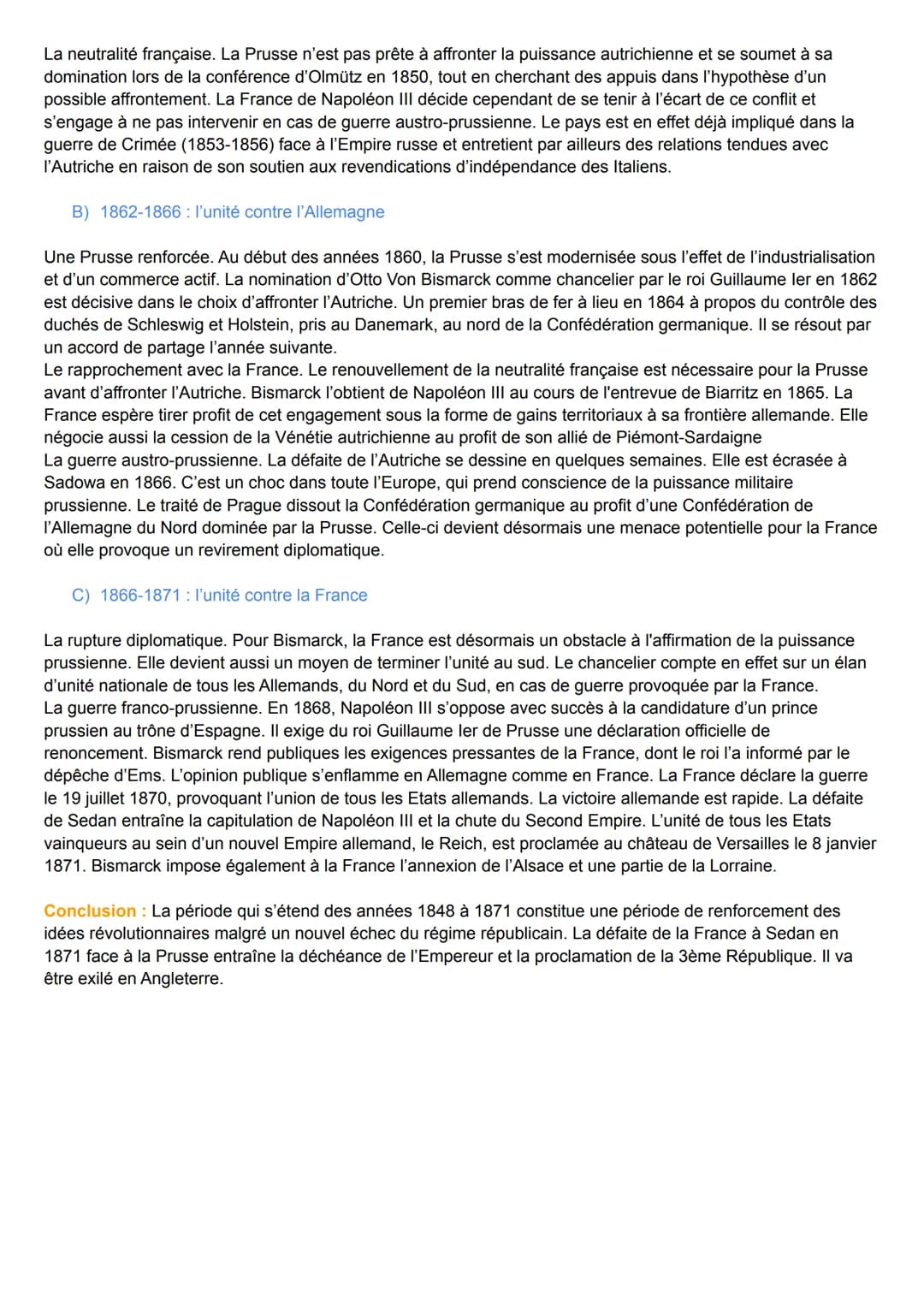 Thème 2 : La France dans l'Europe des nationalités : politiques et sociétés (1848-1871)
Chapitre 1: La lle République et le 2nd Empire, l'en