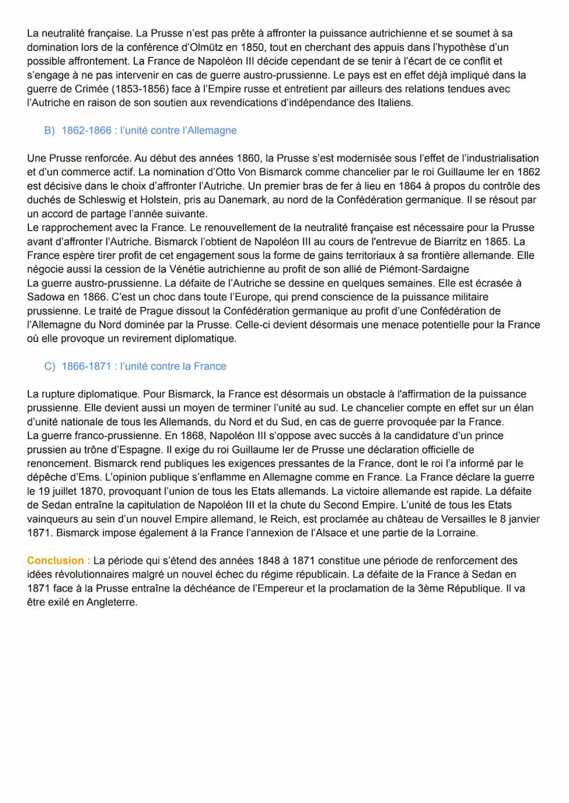Thème 2 : La France dans l'Europe des nationalités : politiques et sociétés (1848-1871)
Chapitre 1: La lle République et le 2nd Empire, l'en