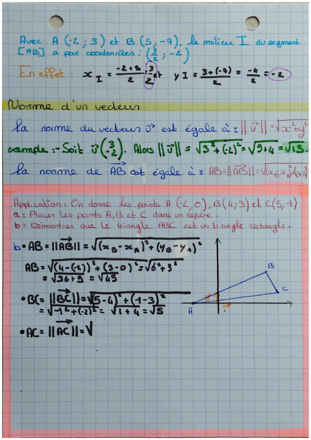 notions
Définitions
Représentation :
vecteurs
A
GA
4
AB
→ A deux points distincts A et B on peut associer le
vecteur AB et le vecteun BA.
> 