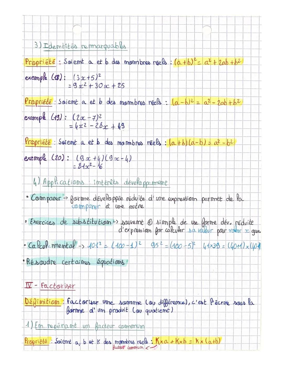 # Chapitre 3: Calcul Pittéral

écrire em famctiom de, développer -
Bactoriser

I-Développer et réduine ume expressiem Pittérale

Délimitiom: