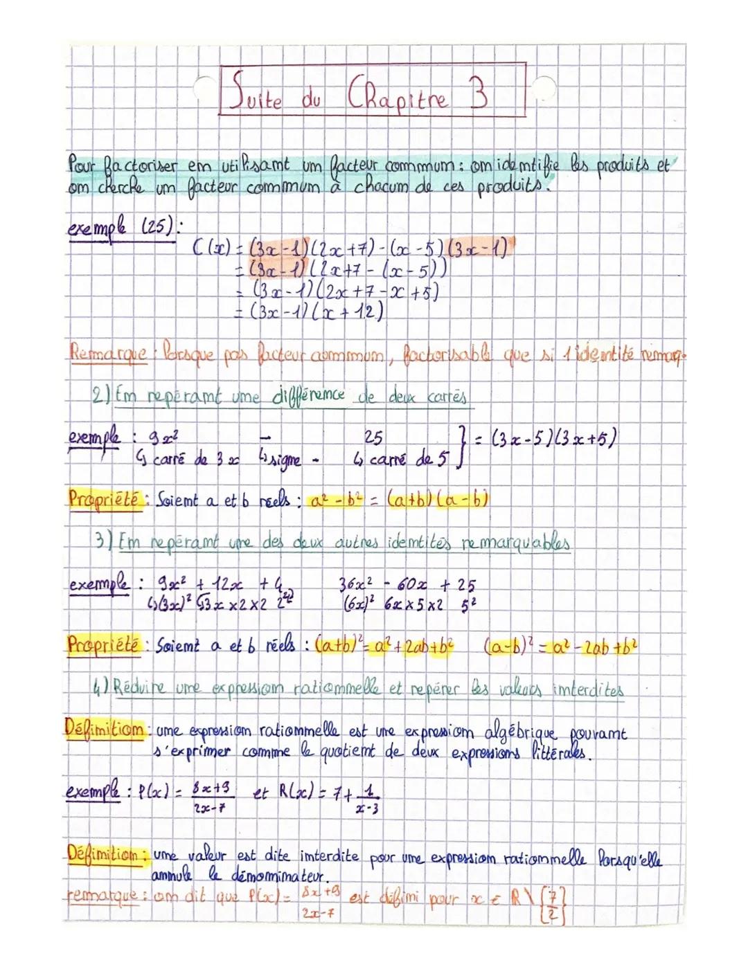 # Chapitre 3: Calcul Pittéral

écrire em famctiom de, développer -
Bactoriser

I-Développer et réduine ume expressiem Pittérale

Délimitiom: