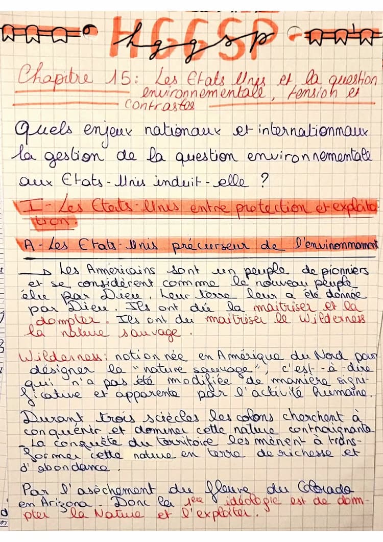 Know Fiche Environnement HGGSP Chapitre États-Unis  thumbnail