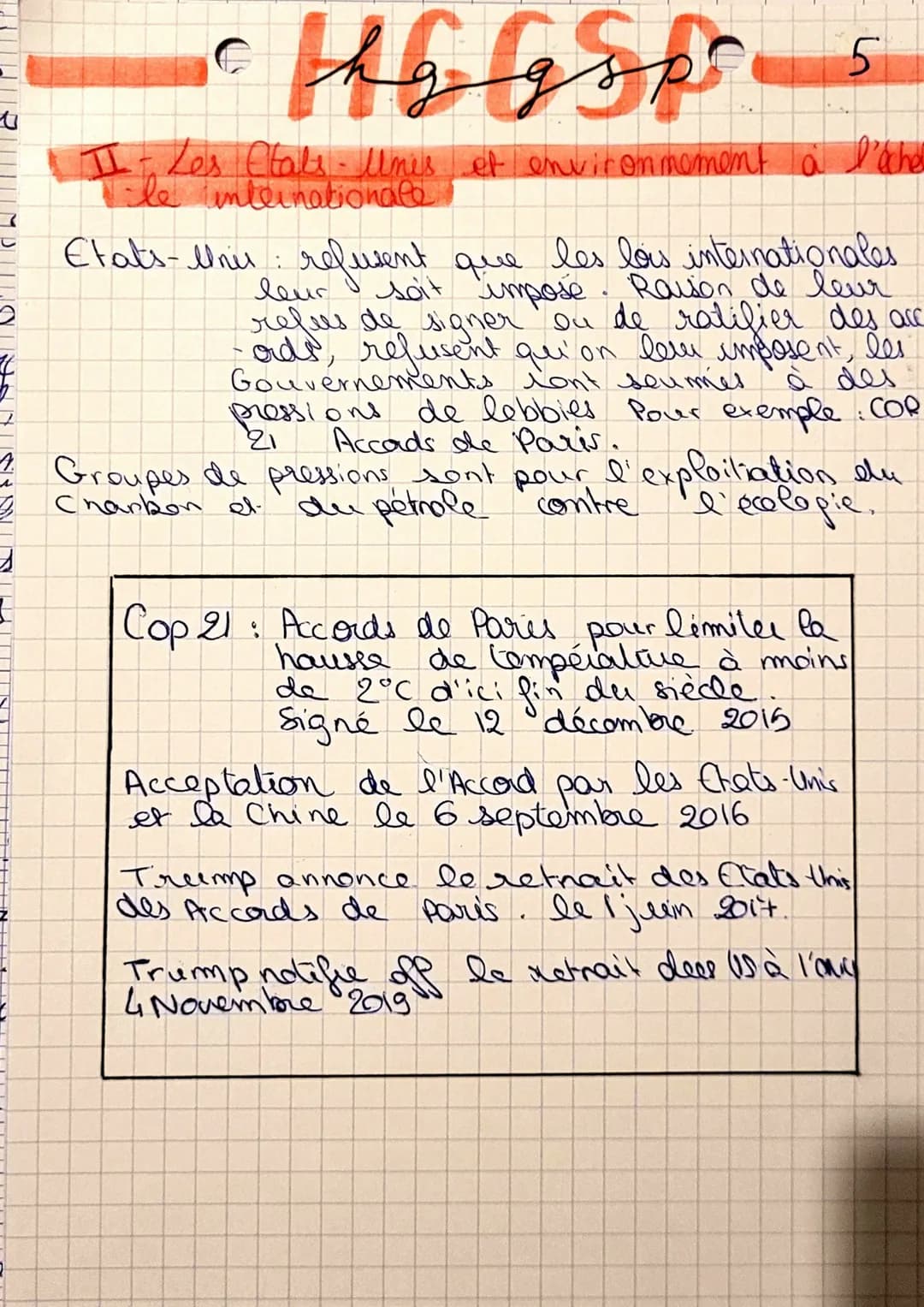 wwn Hegspnwn
HELSP
Chapitre 15: Les Etats Unis et la question
environnementale, tension et
m
Contrastes
Quels enjeux nationaux et internatio