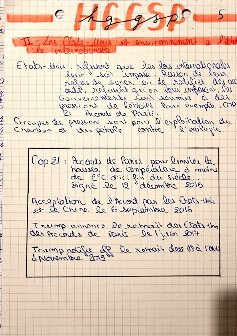 wwn Hegspnwn
HELSP
Chapitre 15: Les Etats Unis et la question
environnementale, tension et
m
Contrastes
Quels enjeux nationaux et internatio