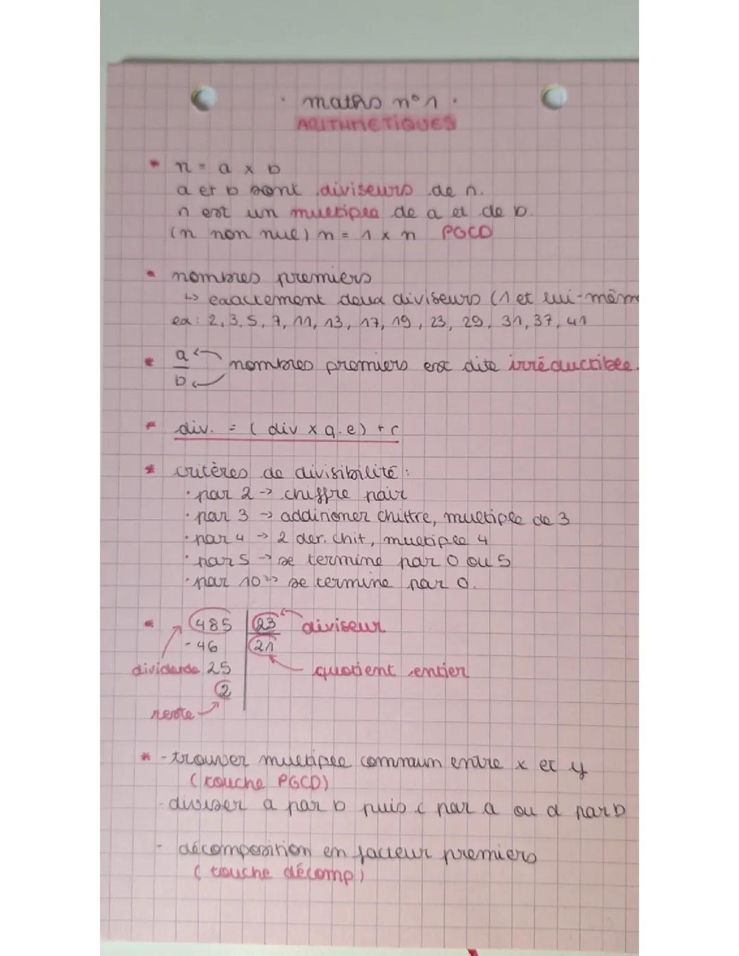 ARITHMÉTIQUE 