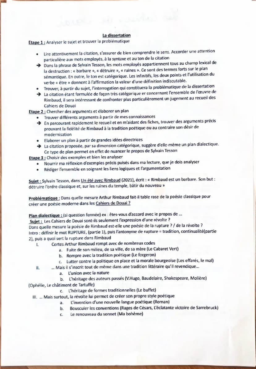 Les Cahiers de Donai
poesie
précurseur du symboliemen
Apolinaire, Prevent (poésie en-su
prosel→ ouverture
crit à 16 ans lors d'une lugue
dev