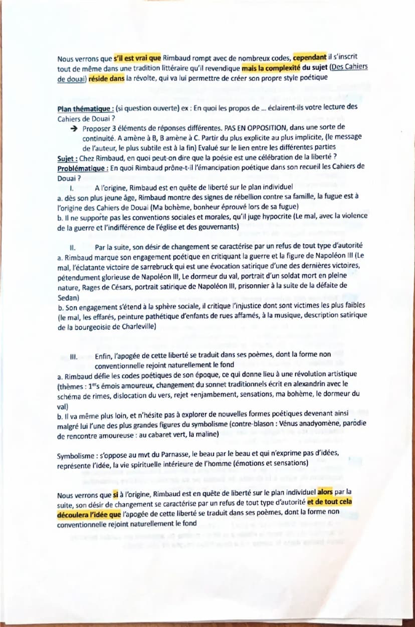 Les Cahiers de Donai
poesie
précurseur du symboliemen
Apolinaire, Prevent (poésie en-su
prosel→ ouverture
crit à 16 ans lors d'une lugue
dev