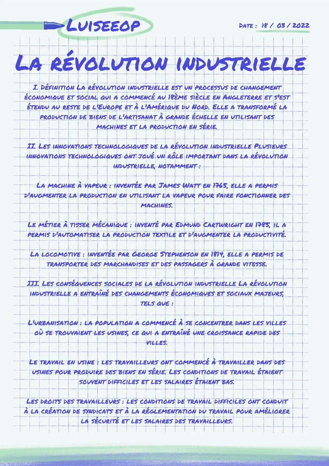 La révolution industrielle 
