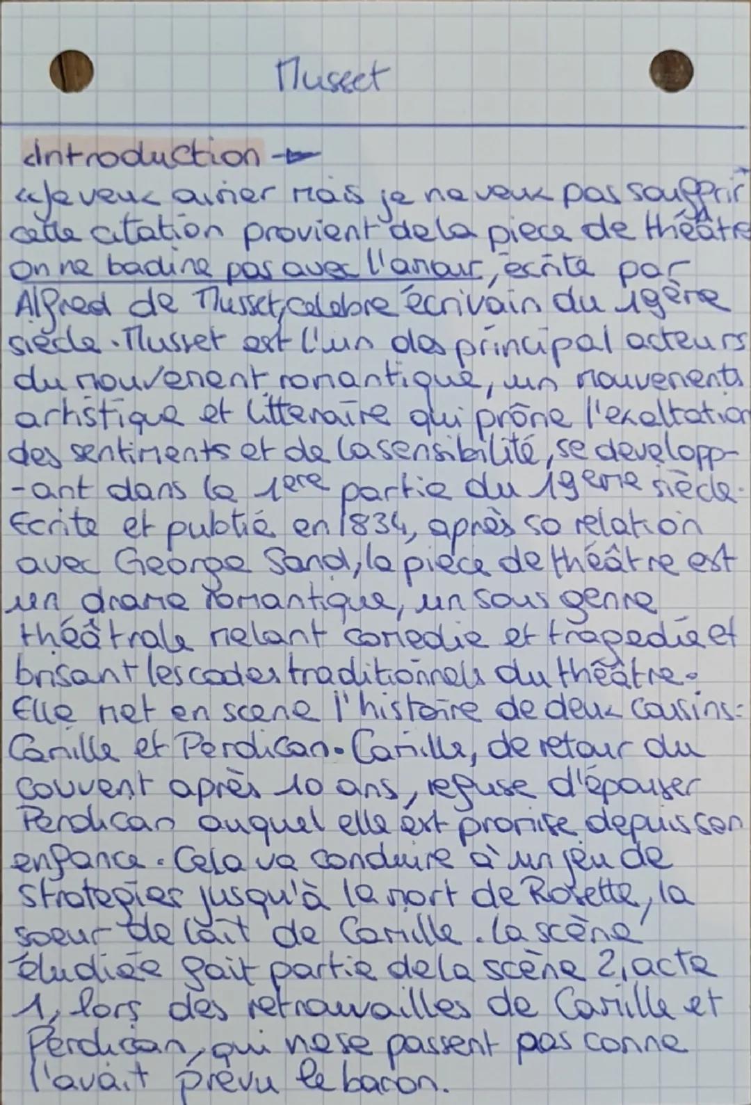 Introduction
Museet
«Je veux aimer mais je ne veux pas souffrir
cette citation provient de la pièce de théâtre
On ne badine pas avec l’amour