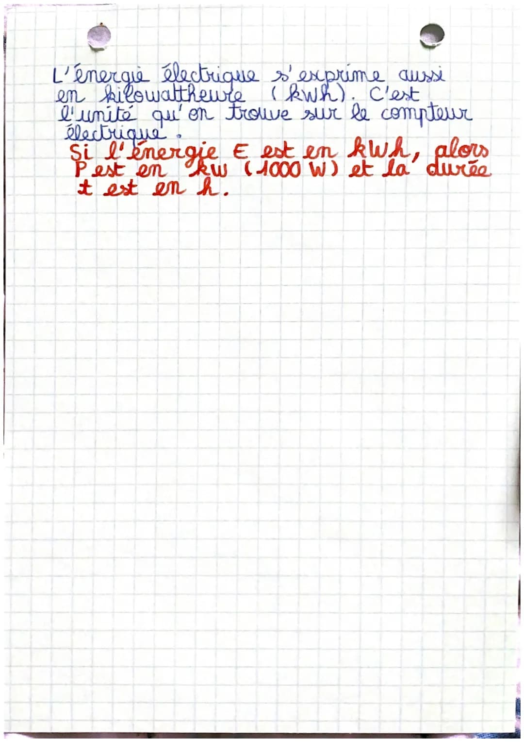 La
PUISSANCE ELECTRIQUE
puissance (P) s'exprime en Watts (W)
P
U
=
puissance
'en W
PHYSIQUE
x I
tension électrique
en volt (V)
La puissance 