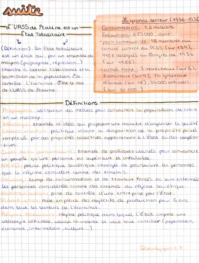 histoire. th
le régime totalitaire soviétique
URSS
Es Union des Républiques Socialistes Soviétiques :
Etat de type fédéral mis en place à pa