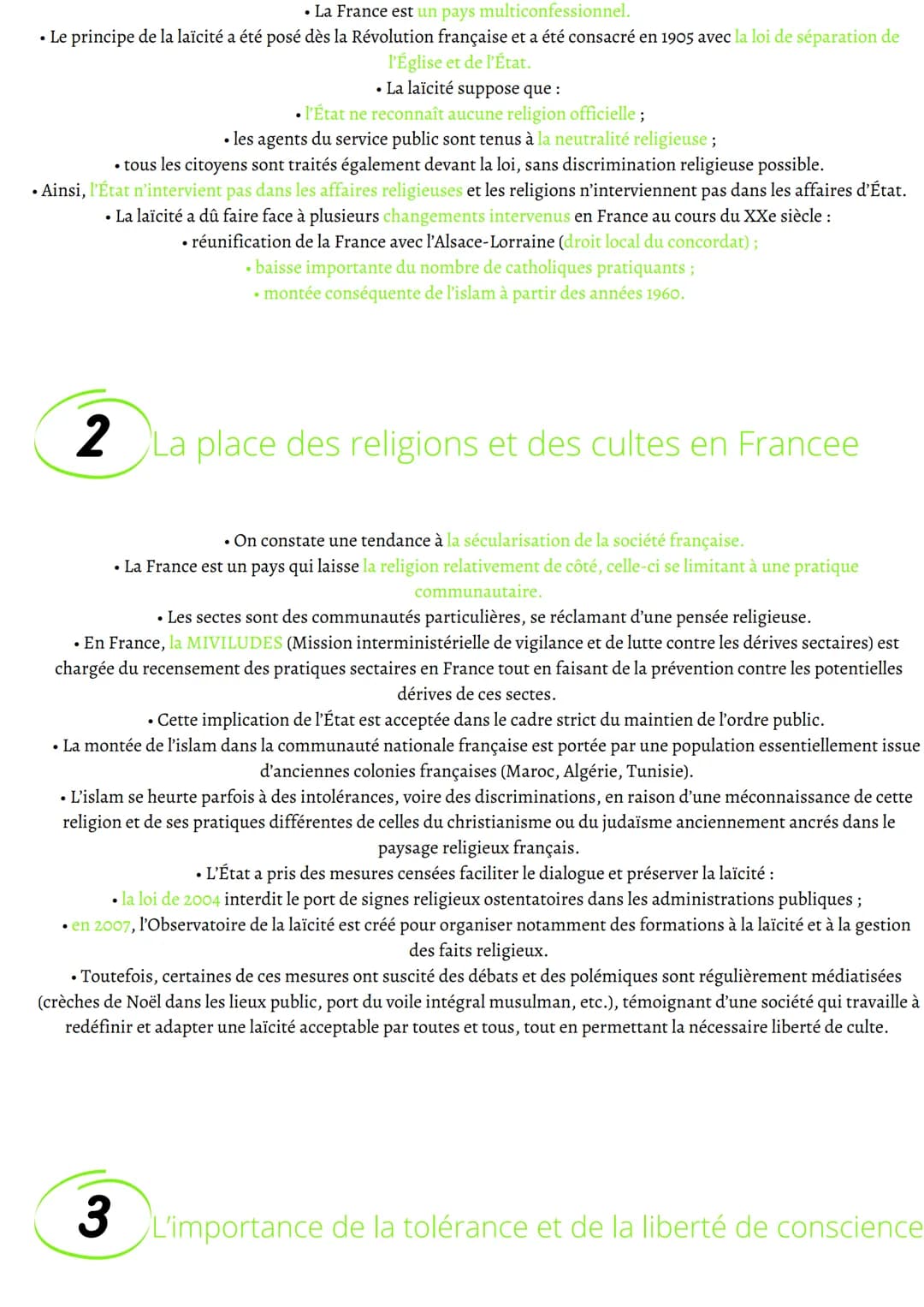 Tolérance, liberté religieuse et laïcité
Définitions:
Tolérance
capacité d'un individu et d'une société à tolérer c'est-à-dire à accepter ce
