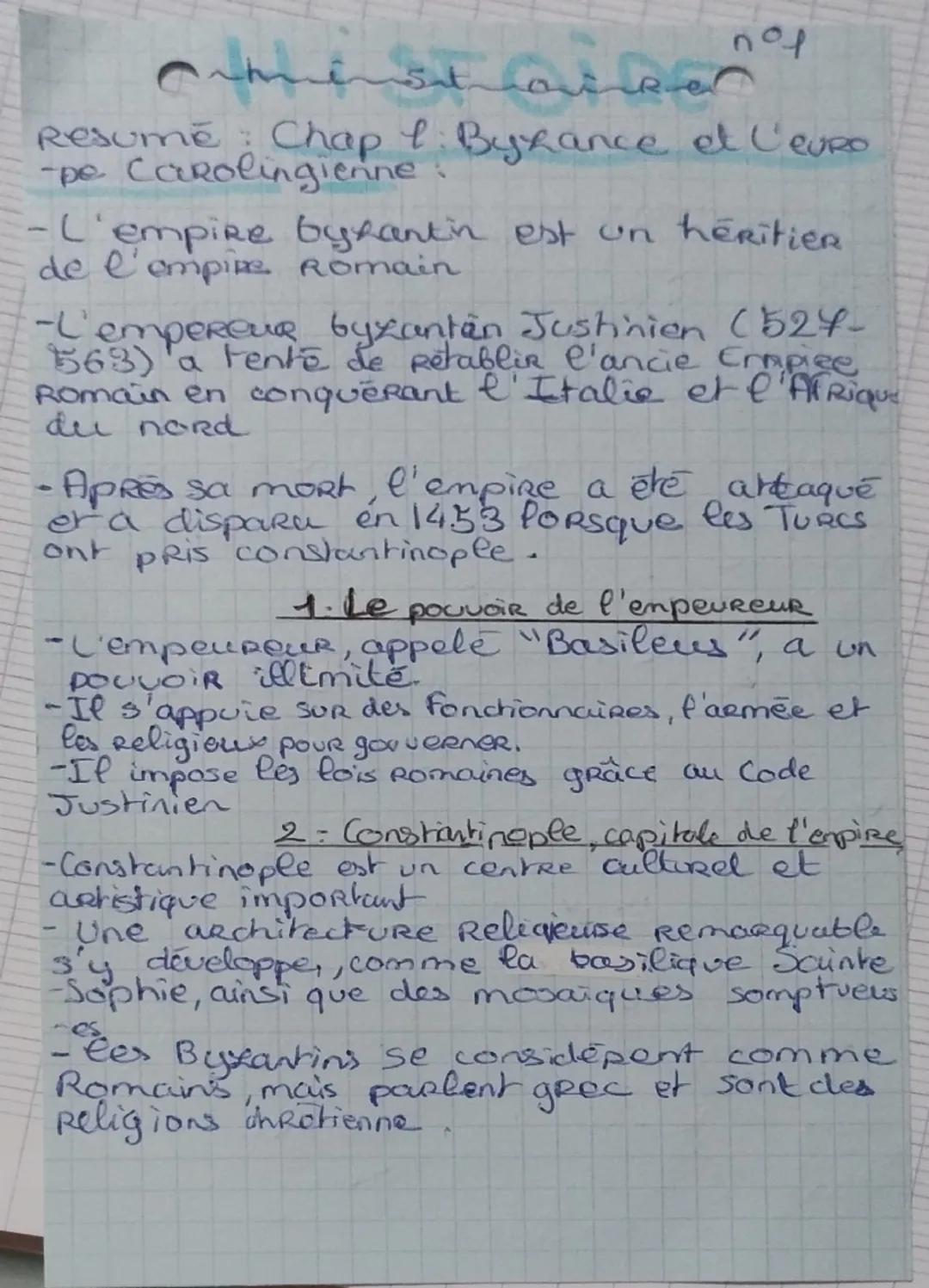 Byzane et l'Europe carolingienne . Histoire 