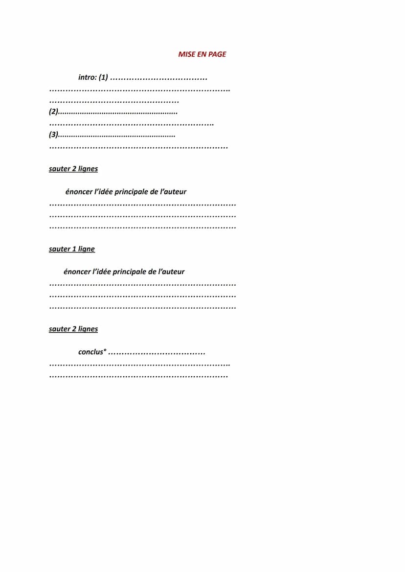 INTRODUCTION (1 page)
MÉTHODE EXPLICATION DE TEXTE:
texte étudié: ouvrage et auteur => situation du texte
notion au programme
objet du texte