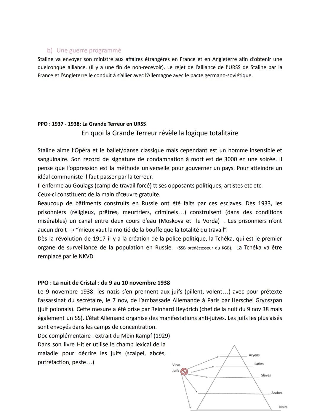 Introduction :
Régime Totalitaire = Homogénéisation des masses
Voir: Dates + Définitions
I - correction tableau
PPO 1937 1938; La Grande Ter