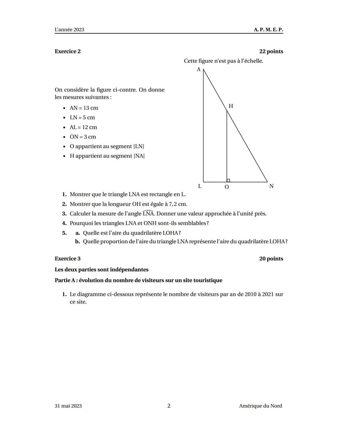 Brevet Amérique du Nord 31 mai 2023
Exercice 1
Les cinq situations suivantes sont indépendantes.
Situation 1
Décomposer en produit de facteu