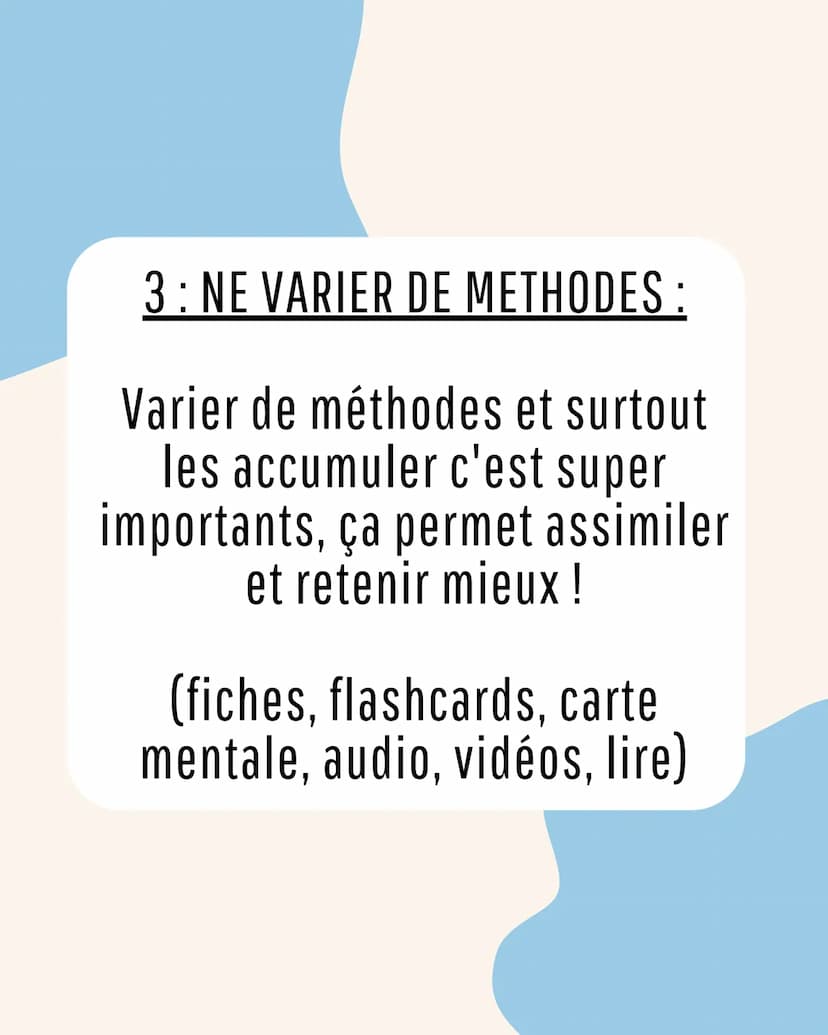 Les 3 erreurs à
éviter quand tu
révise ! 1: NE PAS AVOIR DE PLANNING :
Pour un bon planning, il faut
qu'il soit réalisable.
Liste toutes les