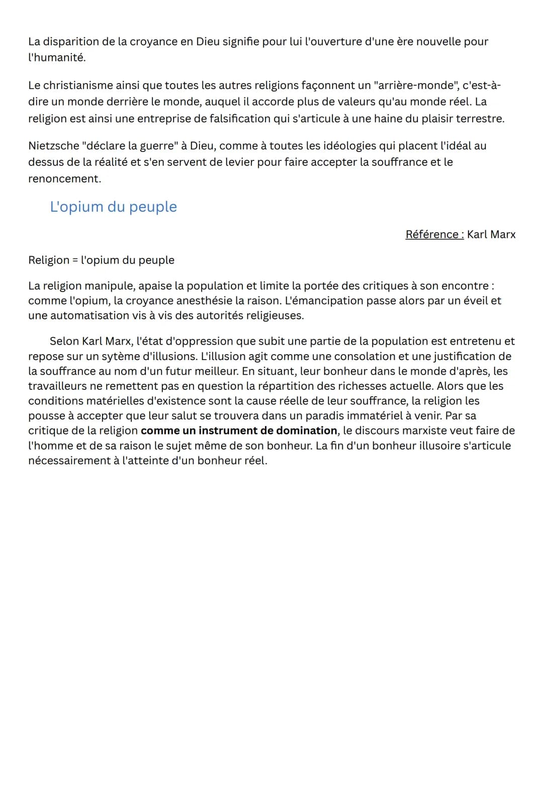 La religion
La religion (religare, relier) évoque l'idée d'un lien soit entre les hommes et le divin, soit entre
les hommes et eux-mêmes. La