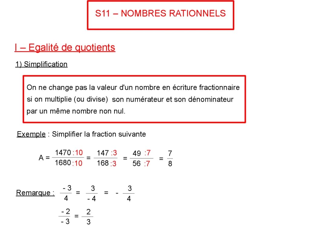 les fractions