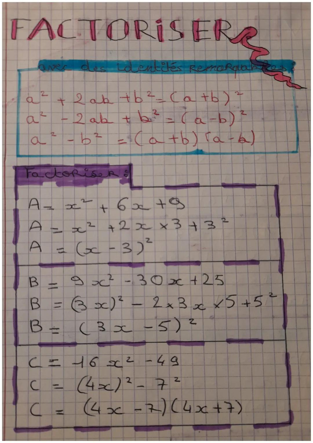 DEVELOPPEMENT
double distributivité :
a + b) (c+d) = ac +ad+bc + bd
DEVE COPPER et
·( + 2) (x+3)
x x x x x x 3 +2× x + 2x 3.
3x + 2x to
D D

